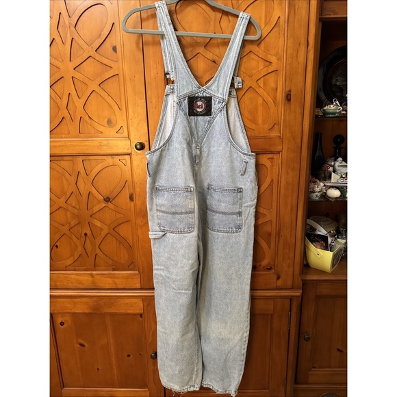 Vintage Y2K Womens Sz Large LEI Distressed‎ Stonewashed Overalls Carpenter USA - Picture 3 of 10